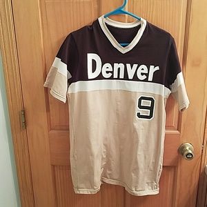 Mens faux throwback baseball shirt